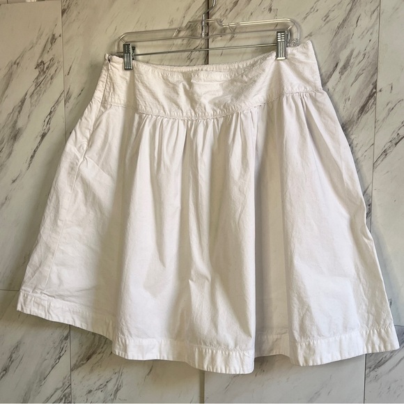 Anthropologie Maeve Embroidered Drop Waist Cotton Skirt SZ 12 - Picture 3 of 4